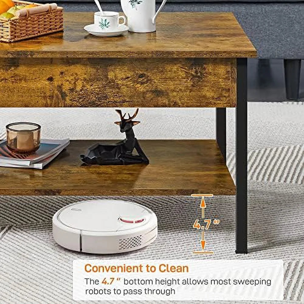 Lift Top Coffee Table with Hidden Compartment X48793