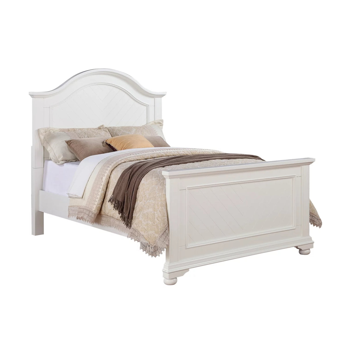 White Full Panel Bed N34896