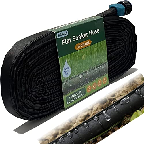 Flat Soaker Hose 75 ft Dual-layer Leak-free M880810