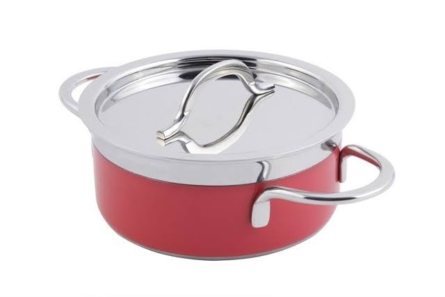 Red 2 Quart Pot with Cover V7761