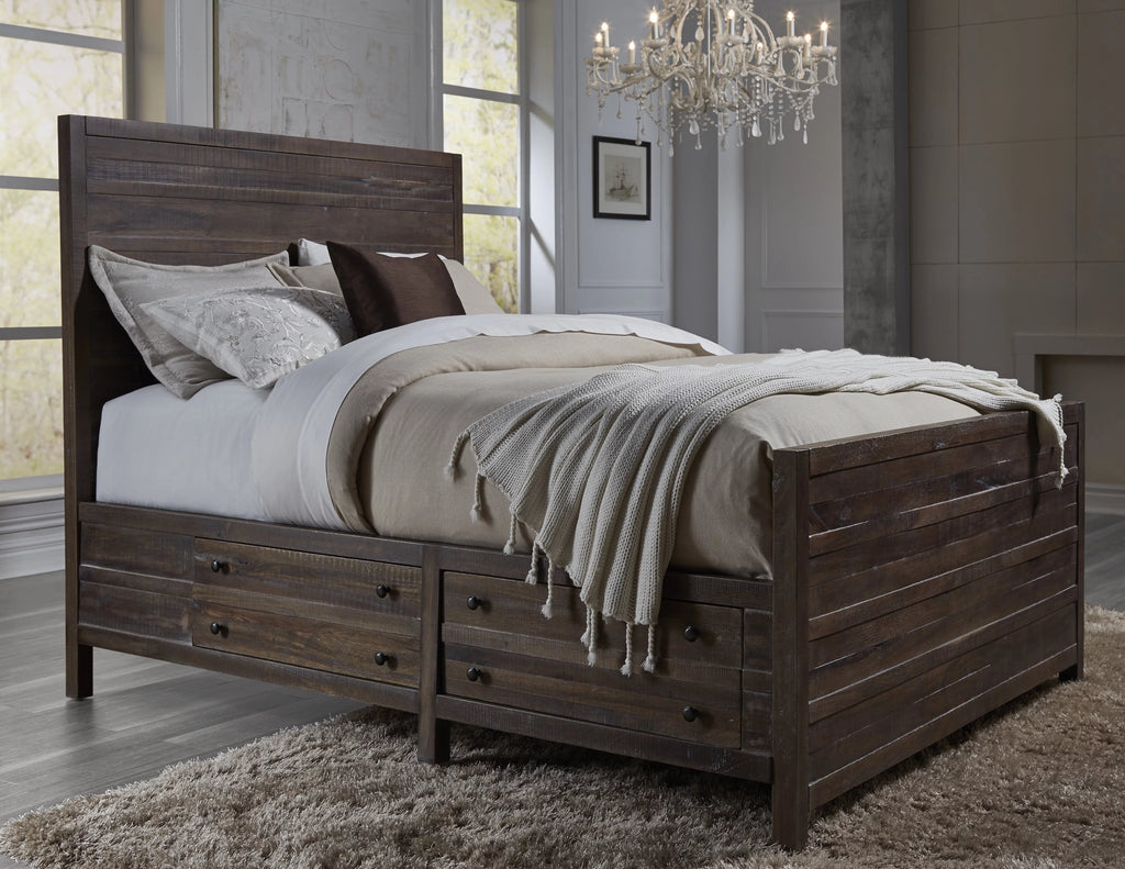 Coffee Brown Cal King Storage Bed Y502742