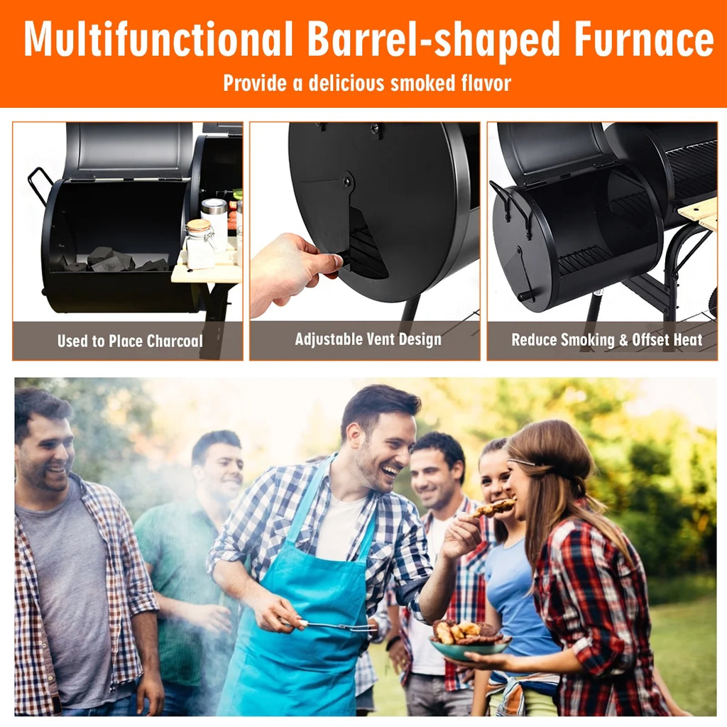 Outdoor BBQ Charcoal Grill Smoker P219