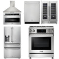 30 Propane Gas Range, Range Hood, Microwave, Refrigerator, Dishwasher, Wine Cooler V7669