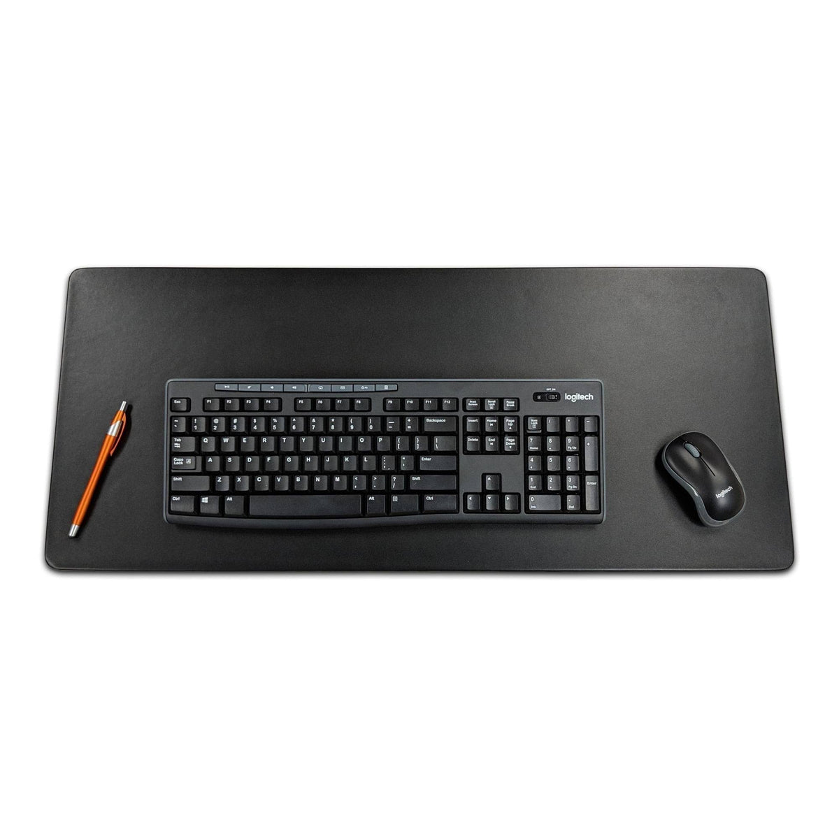 Black Leather Desk Pad Mat R883