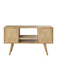 Natural Finish Wood Entertainment Cabinet with Doors A77955