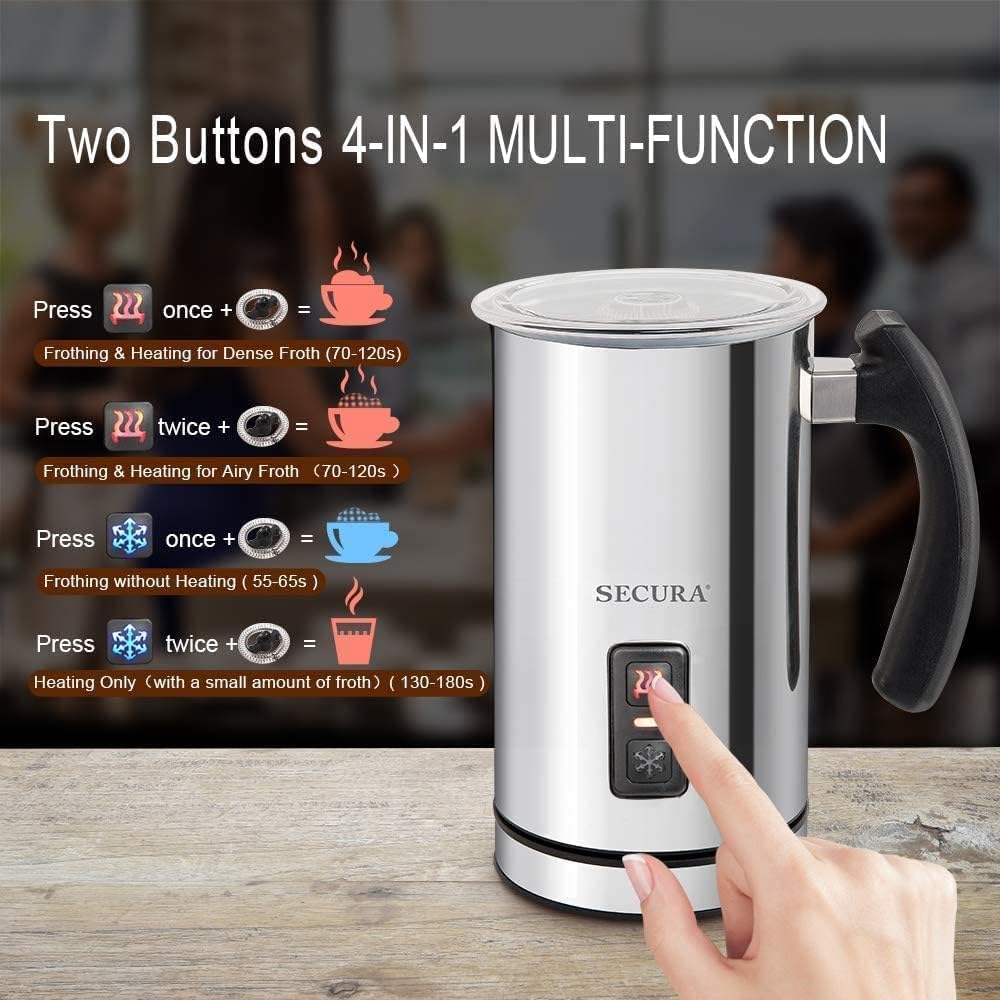 Stainless Steel Electric Milk Frother with Silicone Spatula, Pack of 2 B7354