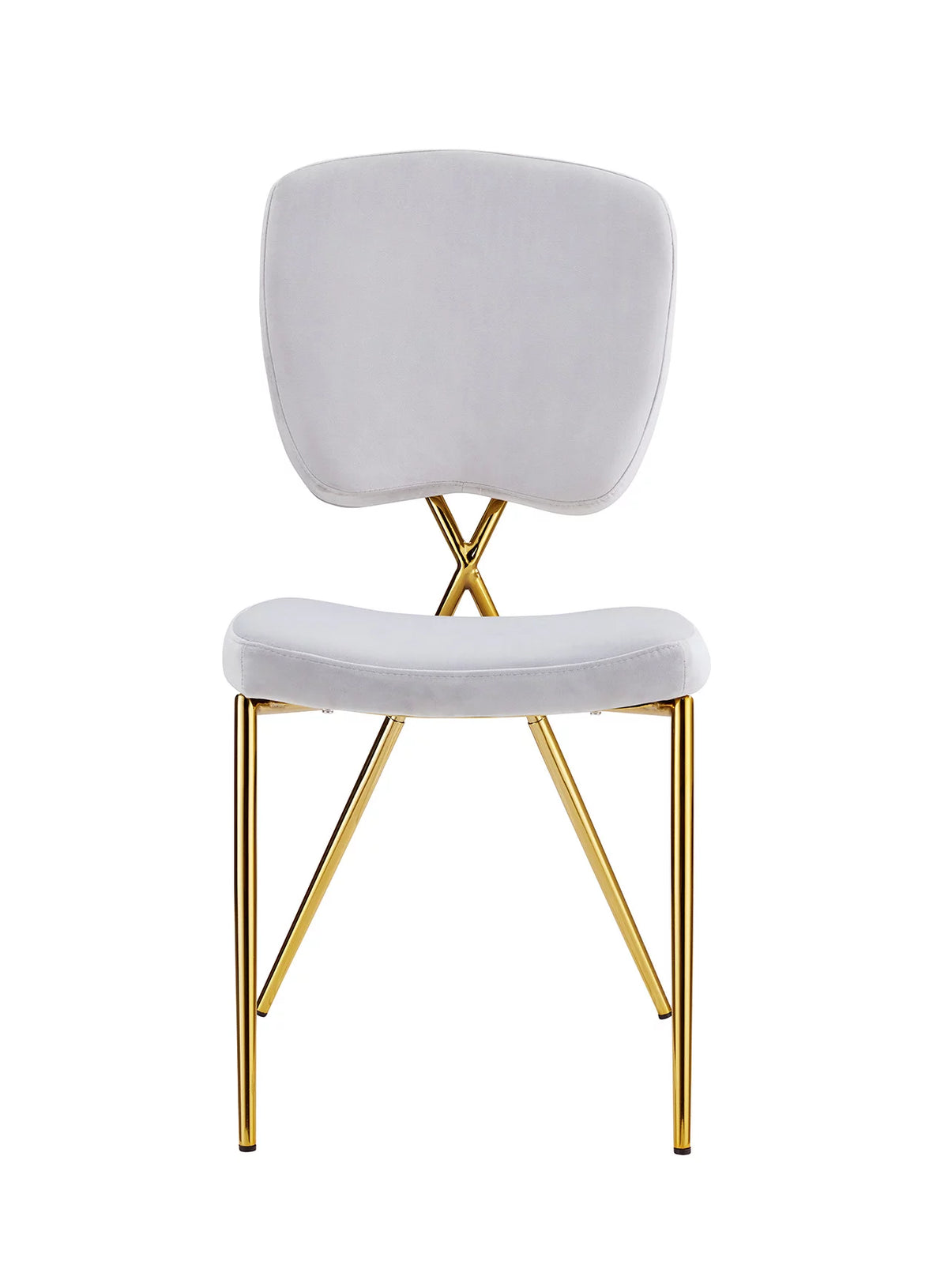 Velvet Upholstered Dining Chair Set of 2 A718901