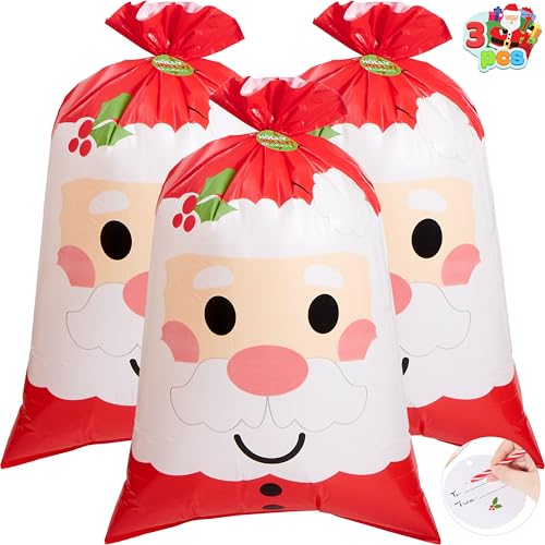 3 Pcs Christmas Gift Bags with Gift Tag M264