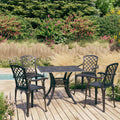 5 Piece Cast Aluminum Black Bistro Set B2570