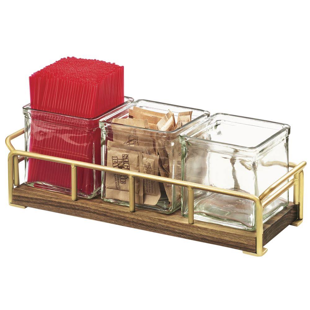 Brass 3 Jar Organizer S6582