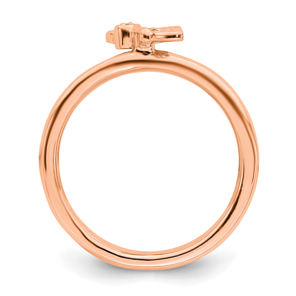 Pink-Plated Butterfly Ring W4345