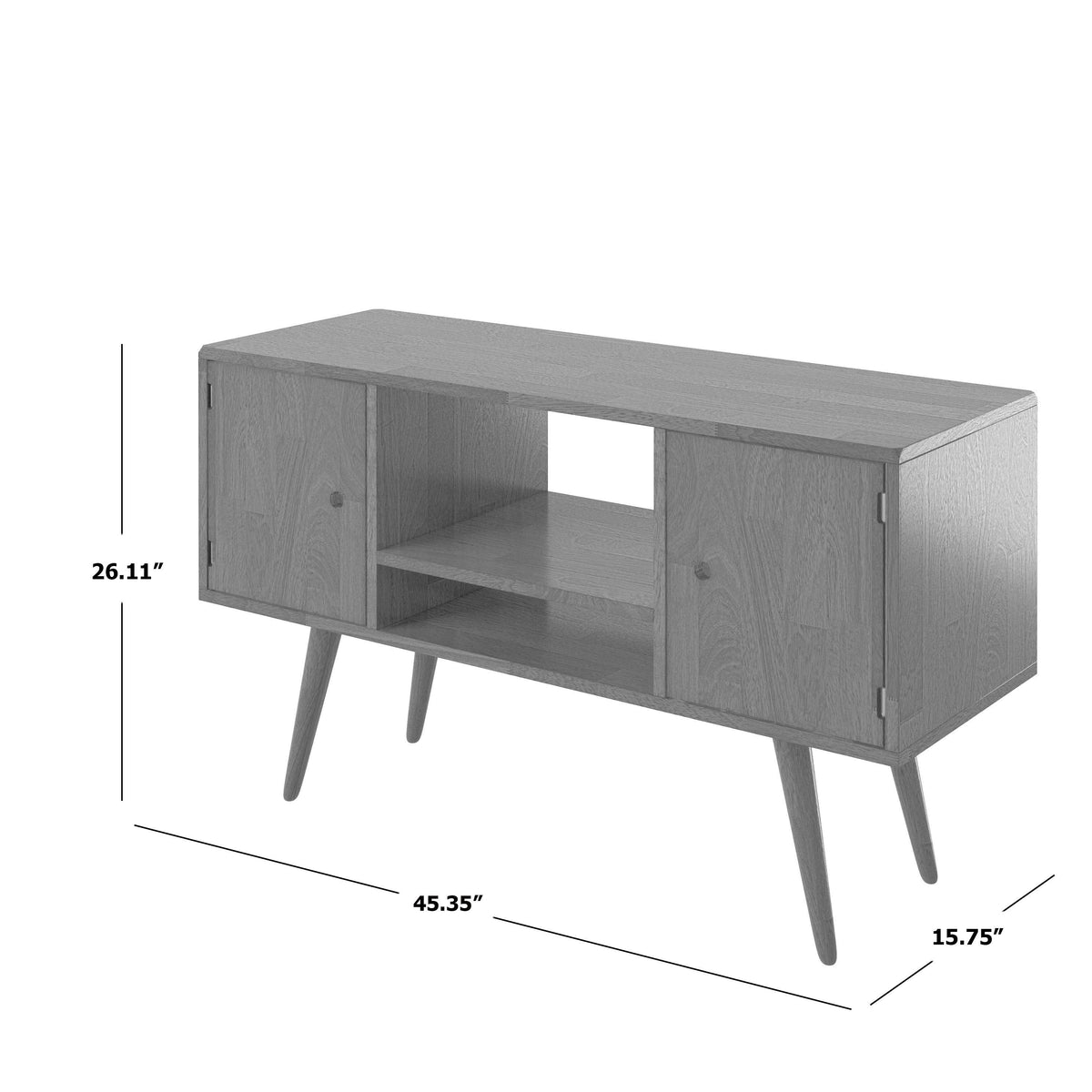 Natural Finish Wood Entertainment Cabinet with Doors A77955