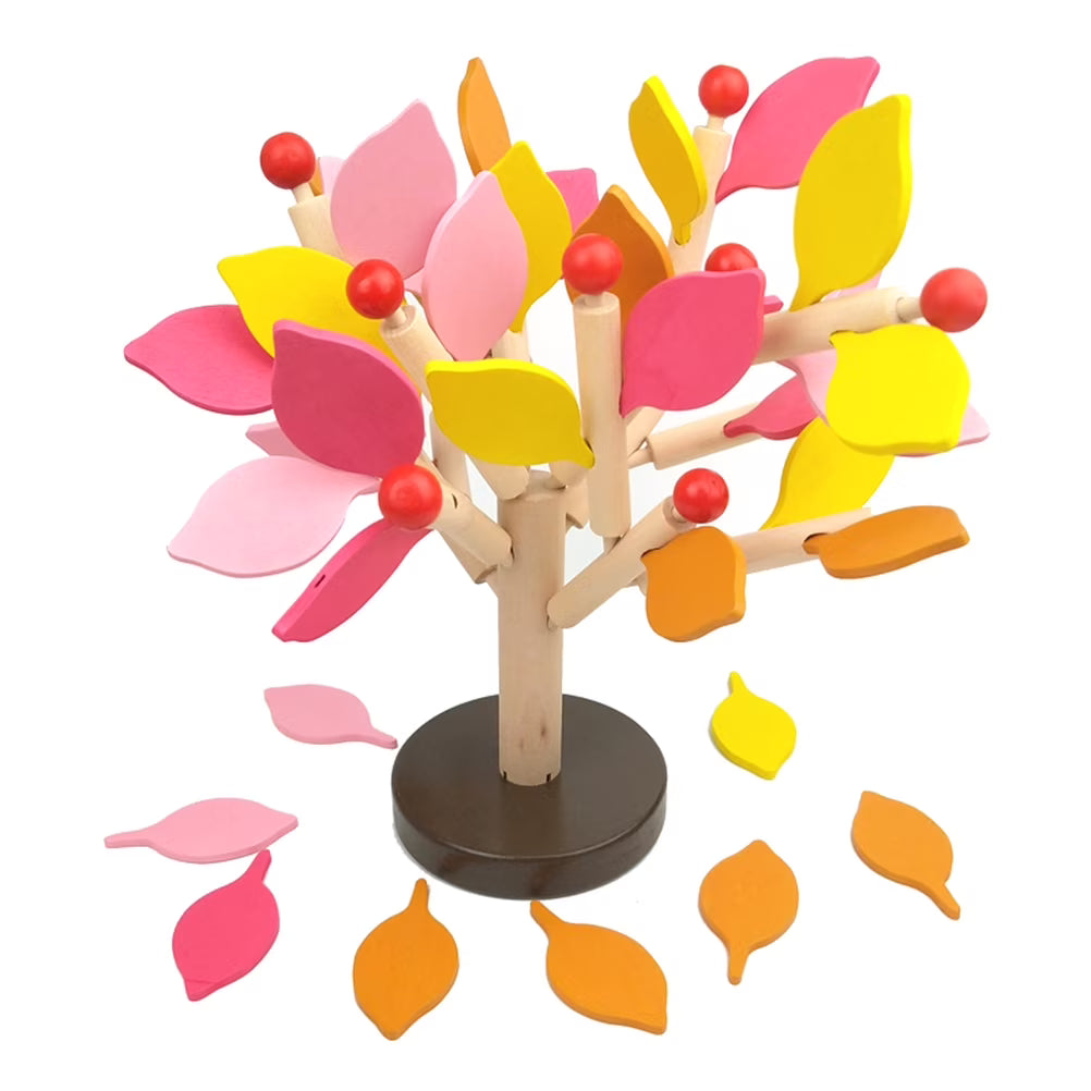 Creative Wooden Tree Blocks Building Set Toy (Yellow) Y961