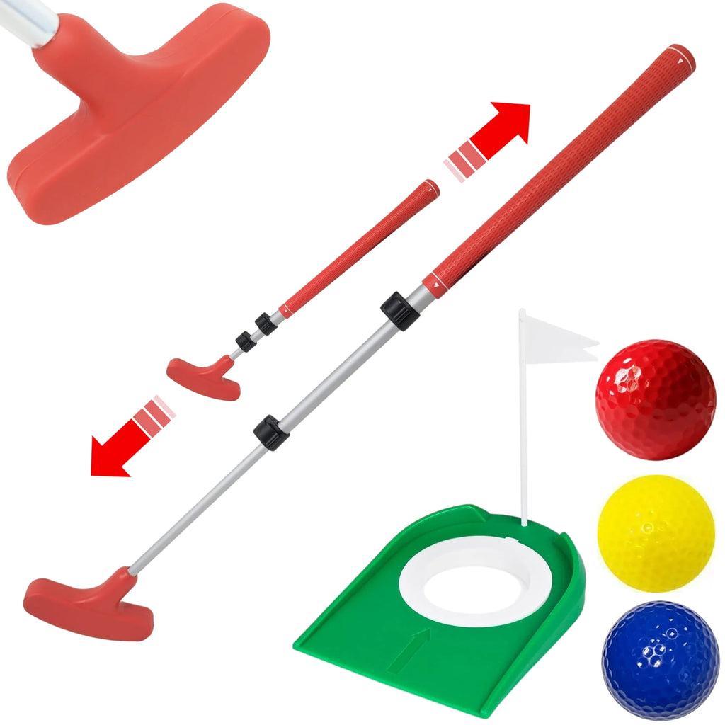 Kids Putter with Extendable Shaft, 3 Balls, Cup with Flag H230892