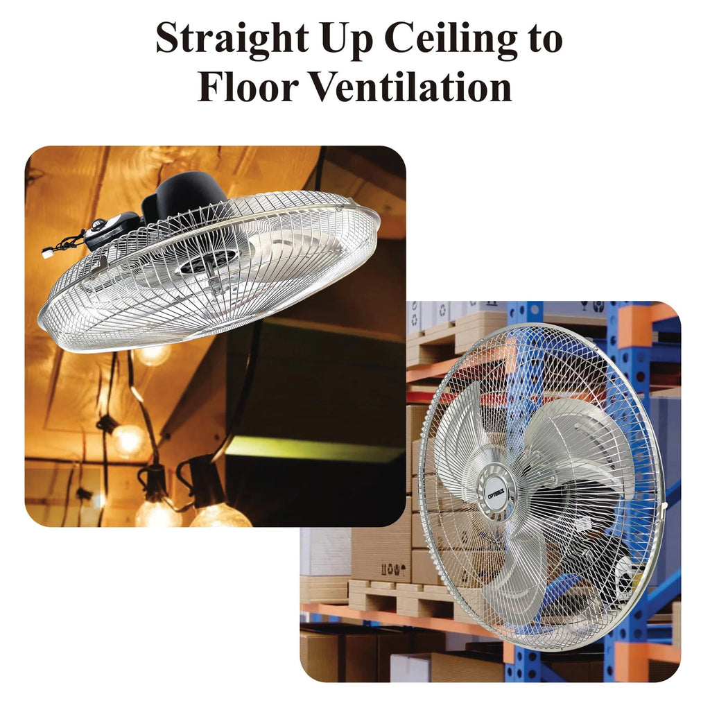 18 Inch 3 Speed Oscillating Wall Mount Fan I10420