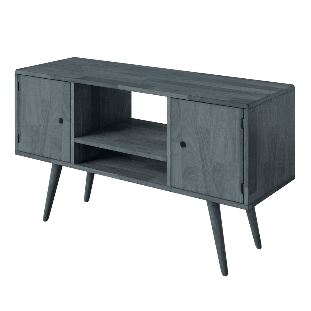 Natural Finish Wood Entertainment Cabinet with Doors A77955