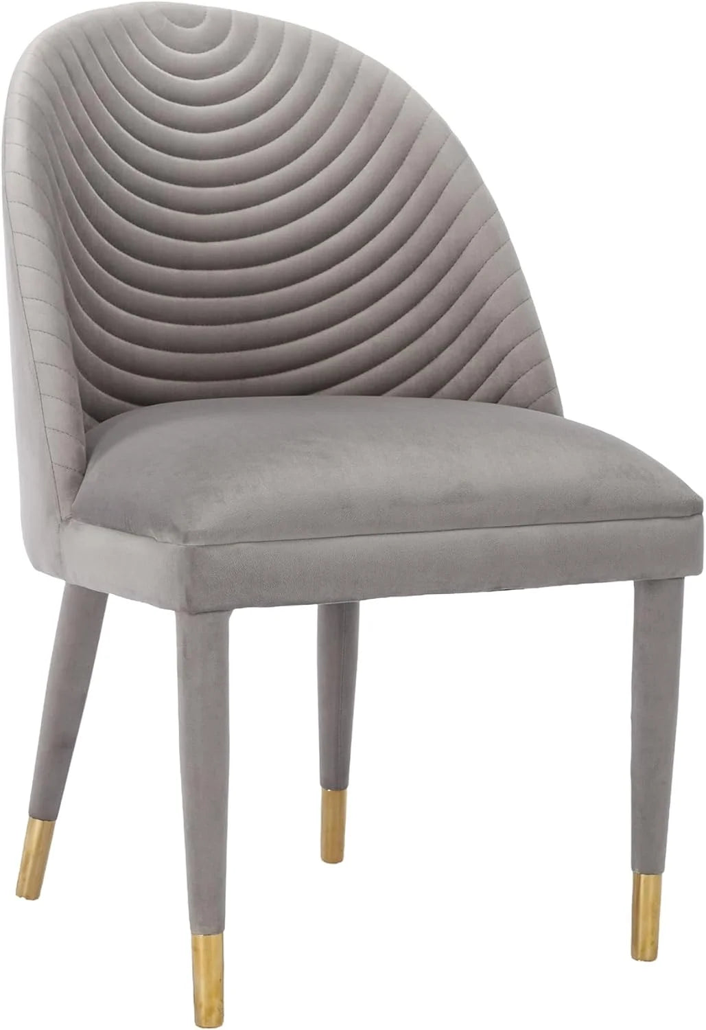 Velvet Upholstered Dining Chairs Set of 2 with Gold Legs N508428