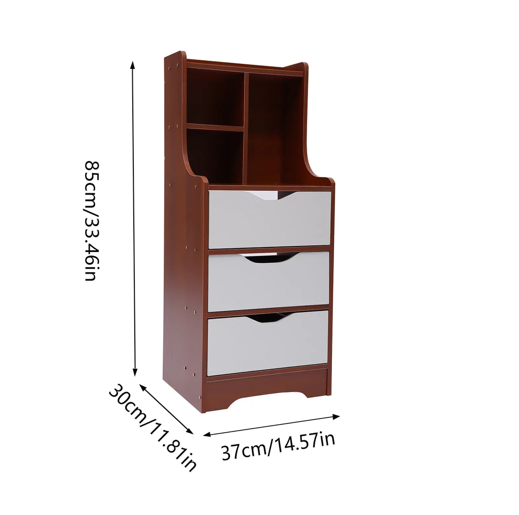 Wood Nightstand with Storage J616