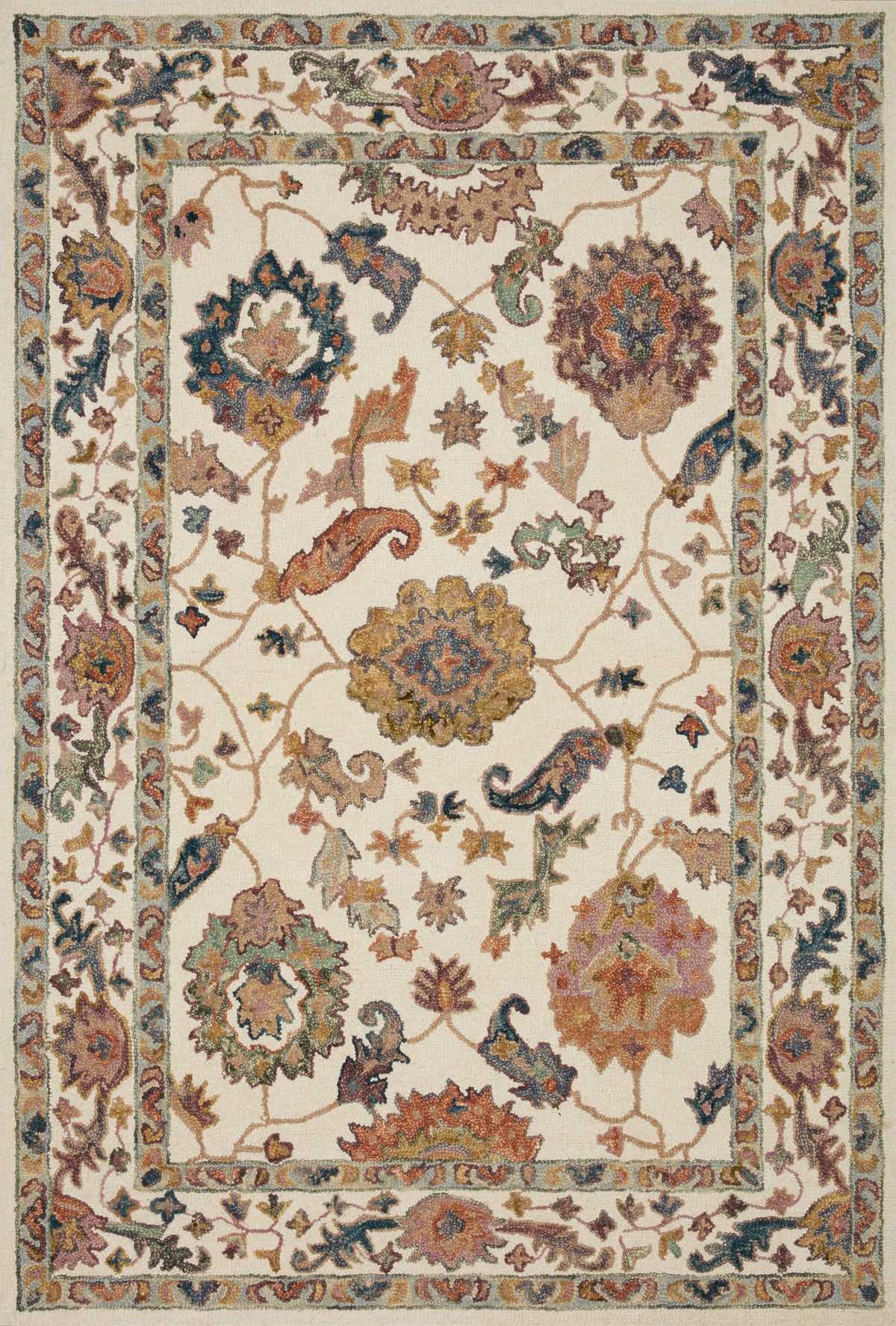White Multi Rug 7'9 x 9'9 R308012