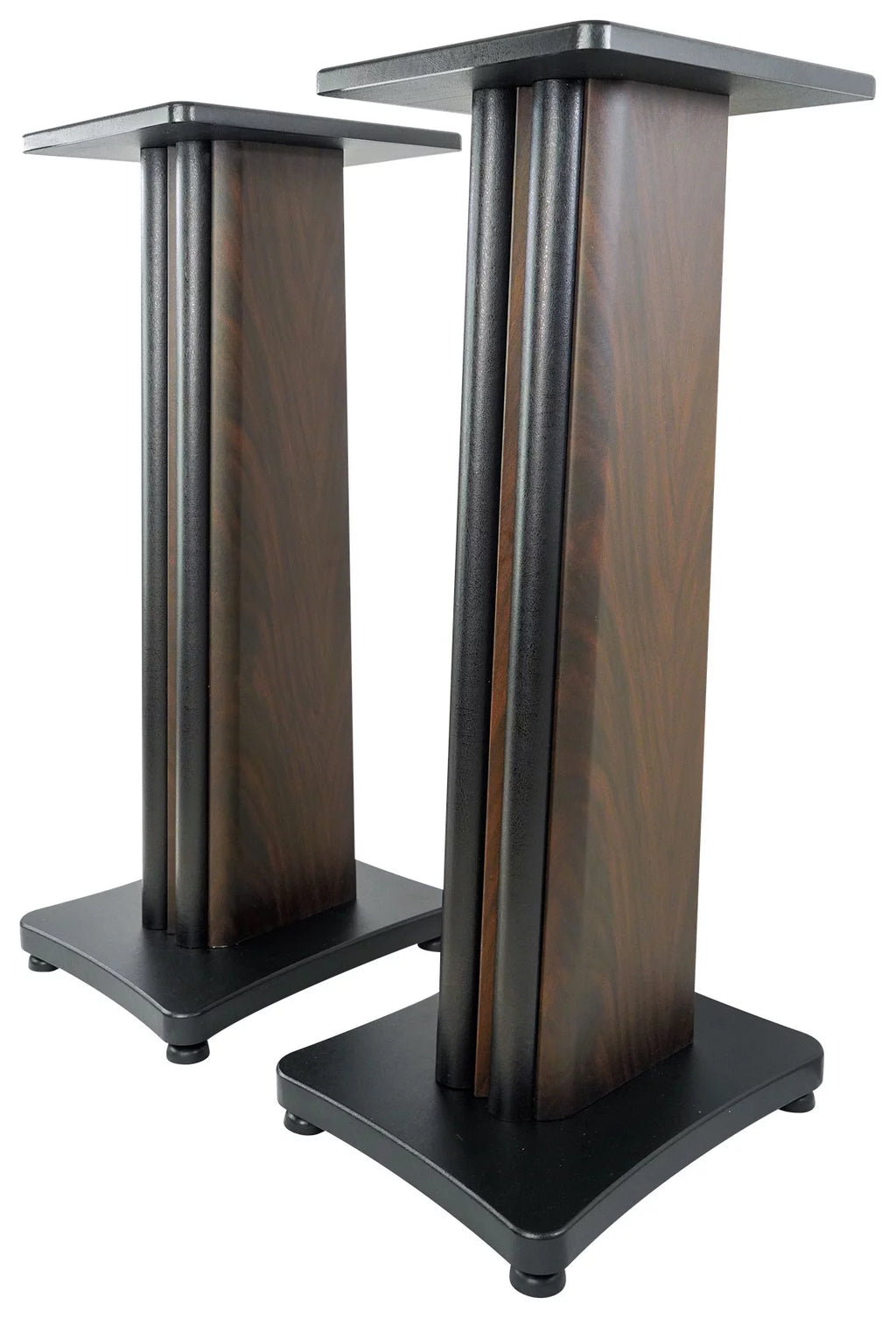 28" Dark Wood Grain Speaker Stands H317