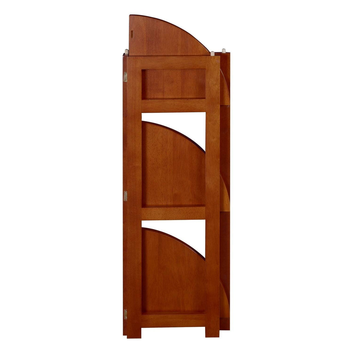 Cherry High Corner Folding Bookcase B7824