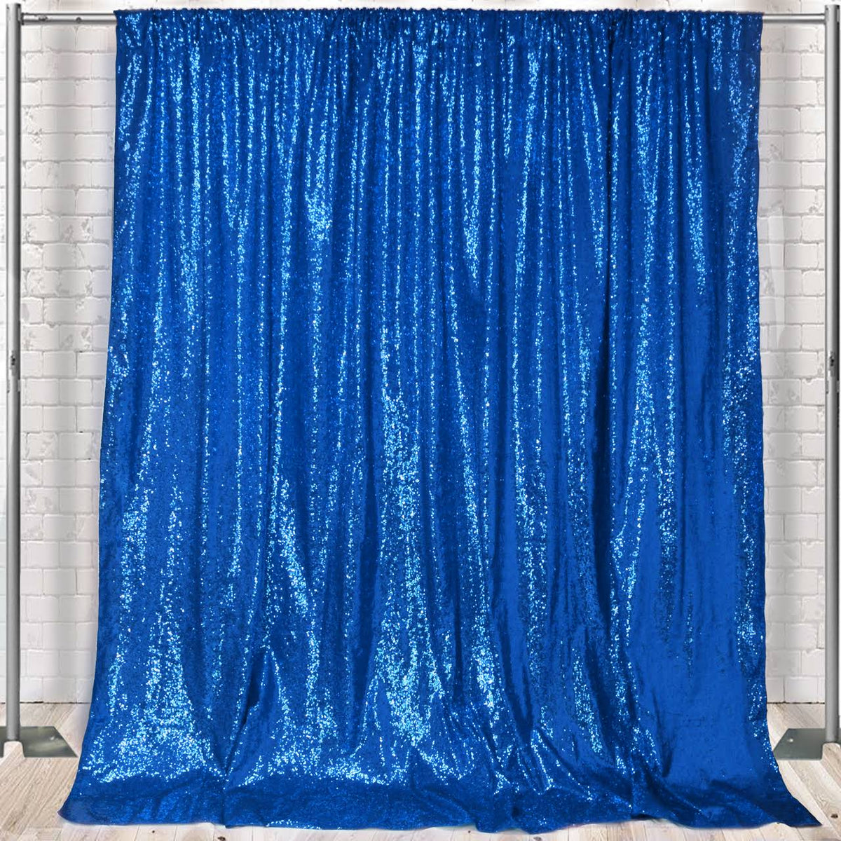 Royal Blue Sequin Taffeta Drape Backdrop 14 ft x 104 Inches G742559