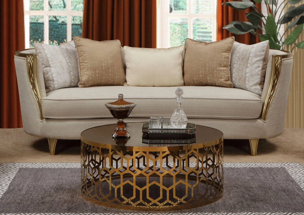 Beige Sofa Set 2Pcs O5065