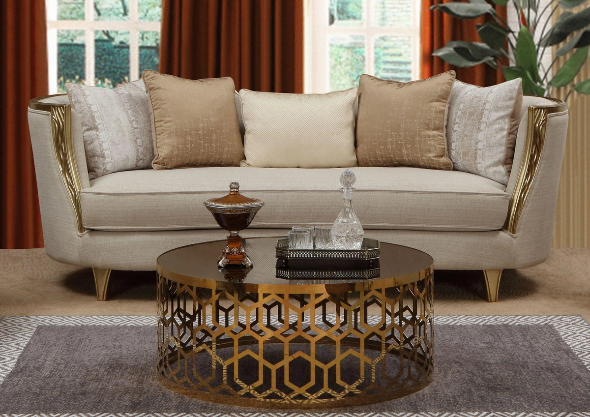 Beige Sofa Set 2Pcs O5065