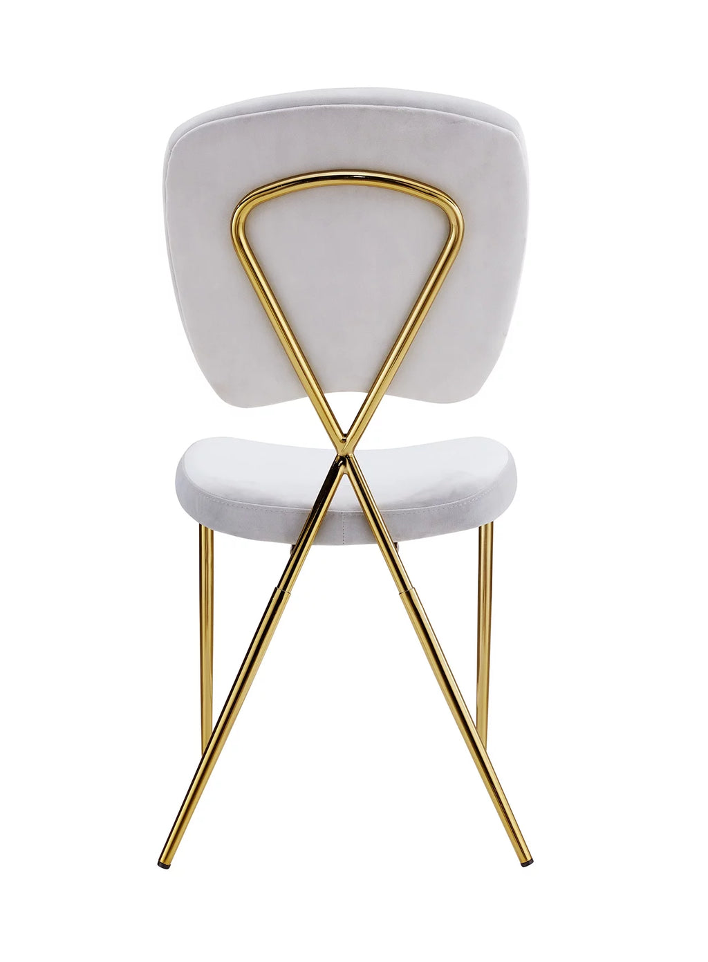 Velvet Upholstered Dining Chair Set of 2 A718901