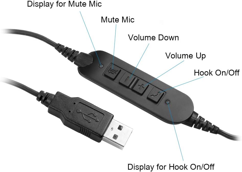 Binaural USB Computer Headset with Microphone Noise Cancelling Mic Pack of 2 P163911