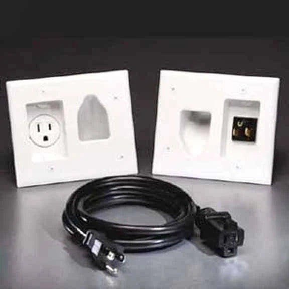 Recessed Pro-Power Kit with Straight Blade Inlet, White A969935