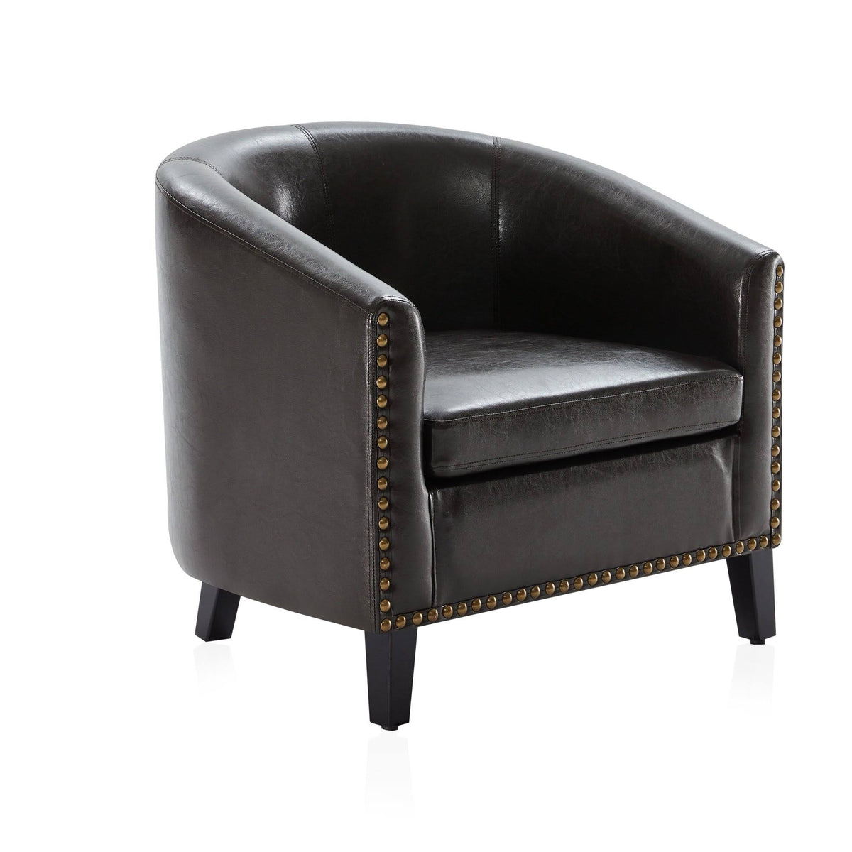 Beige Fabric Barrel Chair Y799