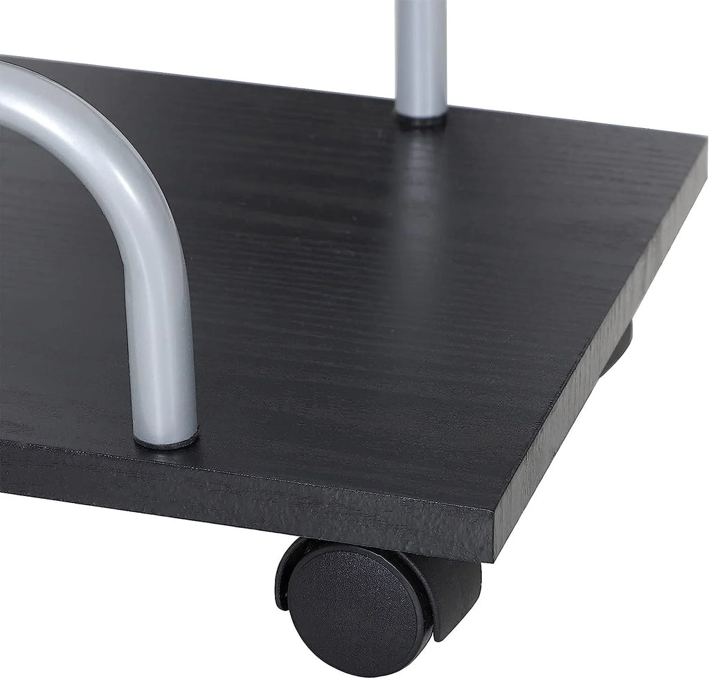 69" L-Shaped Tempered Glass Computer Desk with Monitor Stand U21241