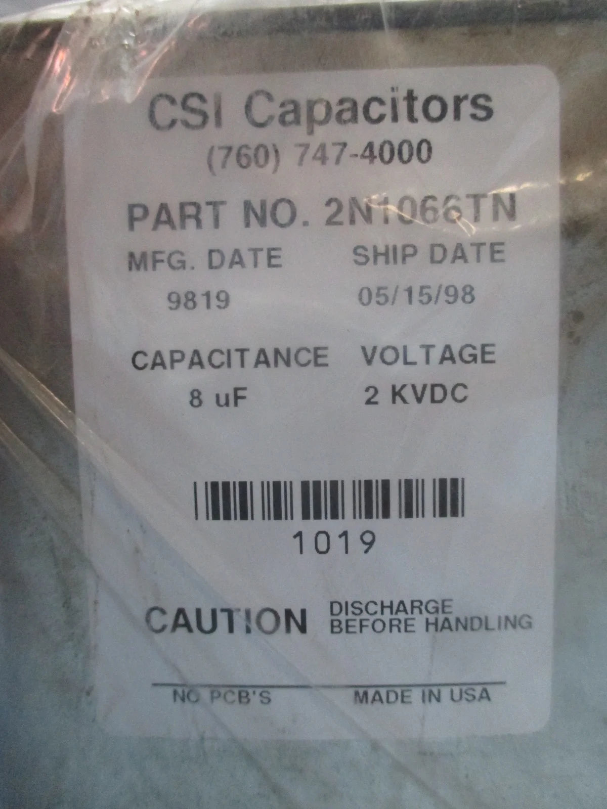 2 KVDC 8 uF Capacitor P673996