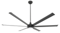 Black Ceiling Fan with Downlight and Uplight X62057