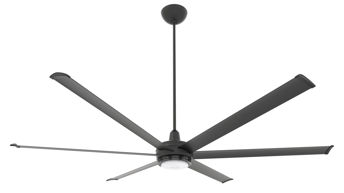 Black Ceiling Fan with Downlight and Uplight X62057