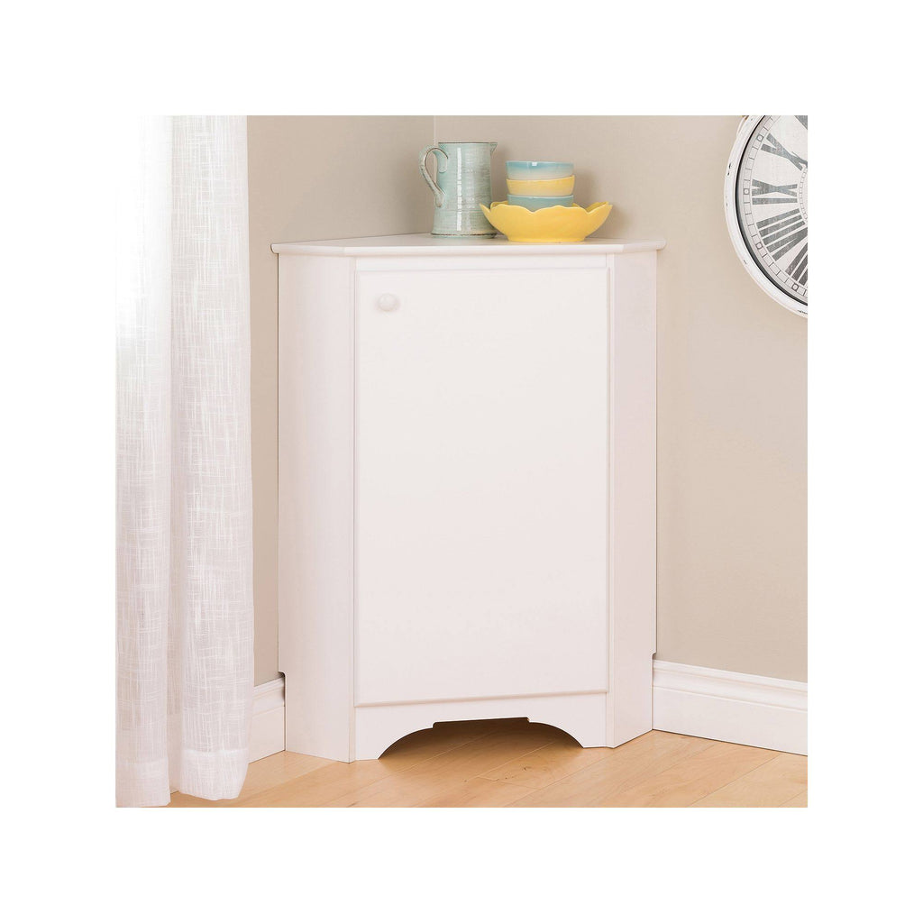 White Corner Storage Cabinet Q6661