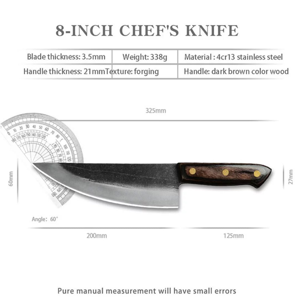 Hand Forged Butcher Knife with Leather Sheath P441554
