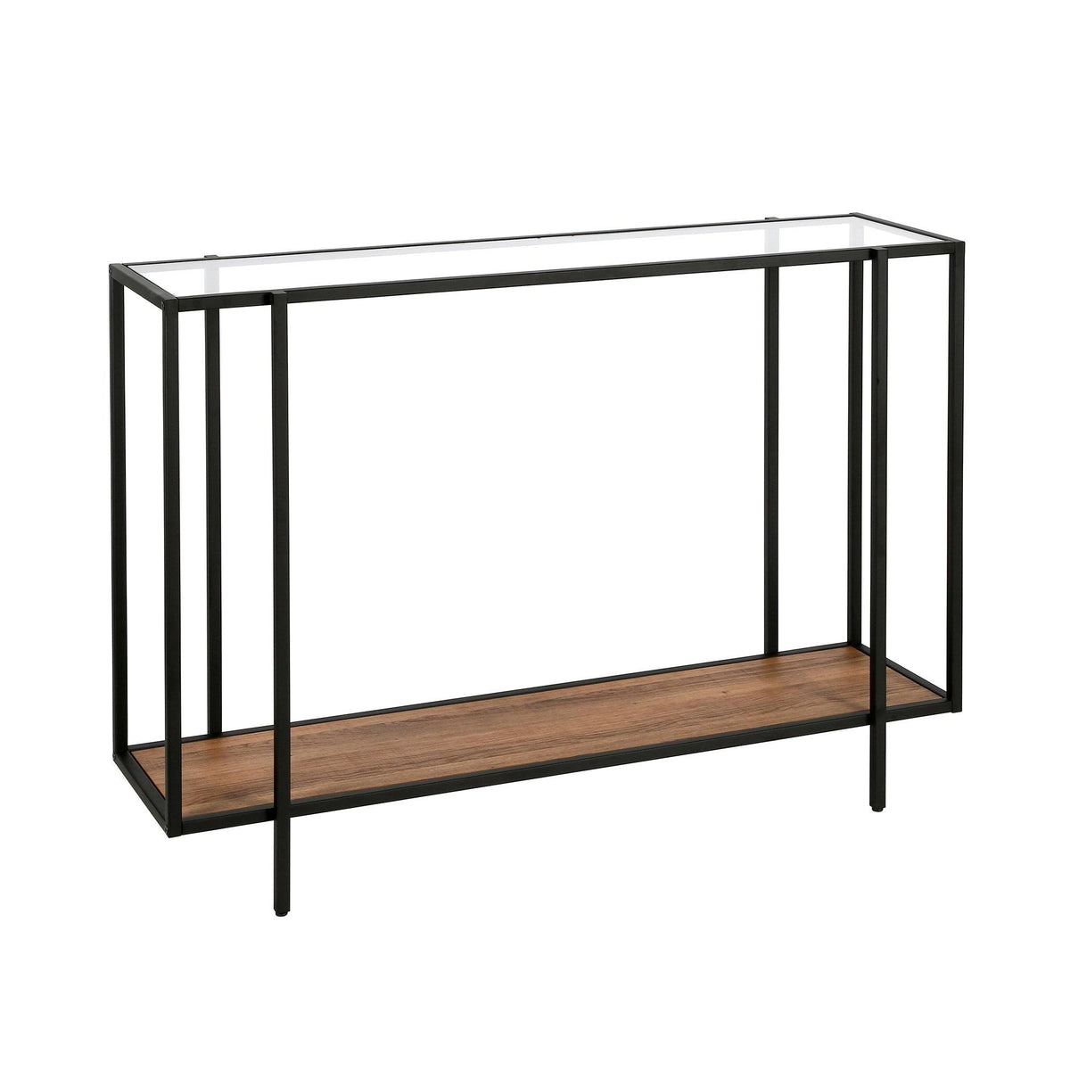 Blackened Bronze and Rustic Oak Accent Table X351999