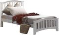 White Wooden Panel Bed T794355