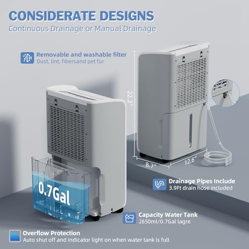 70 Pint Dehumidifier with Drain Hose T83775