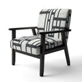 Black And White Geometric Upholstered Accent Chair R3174