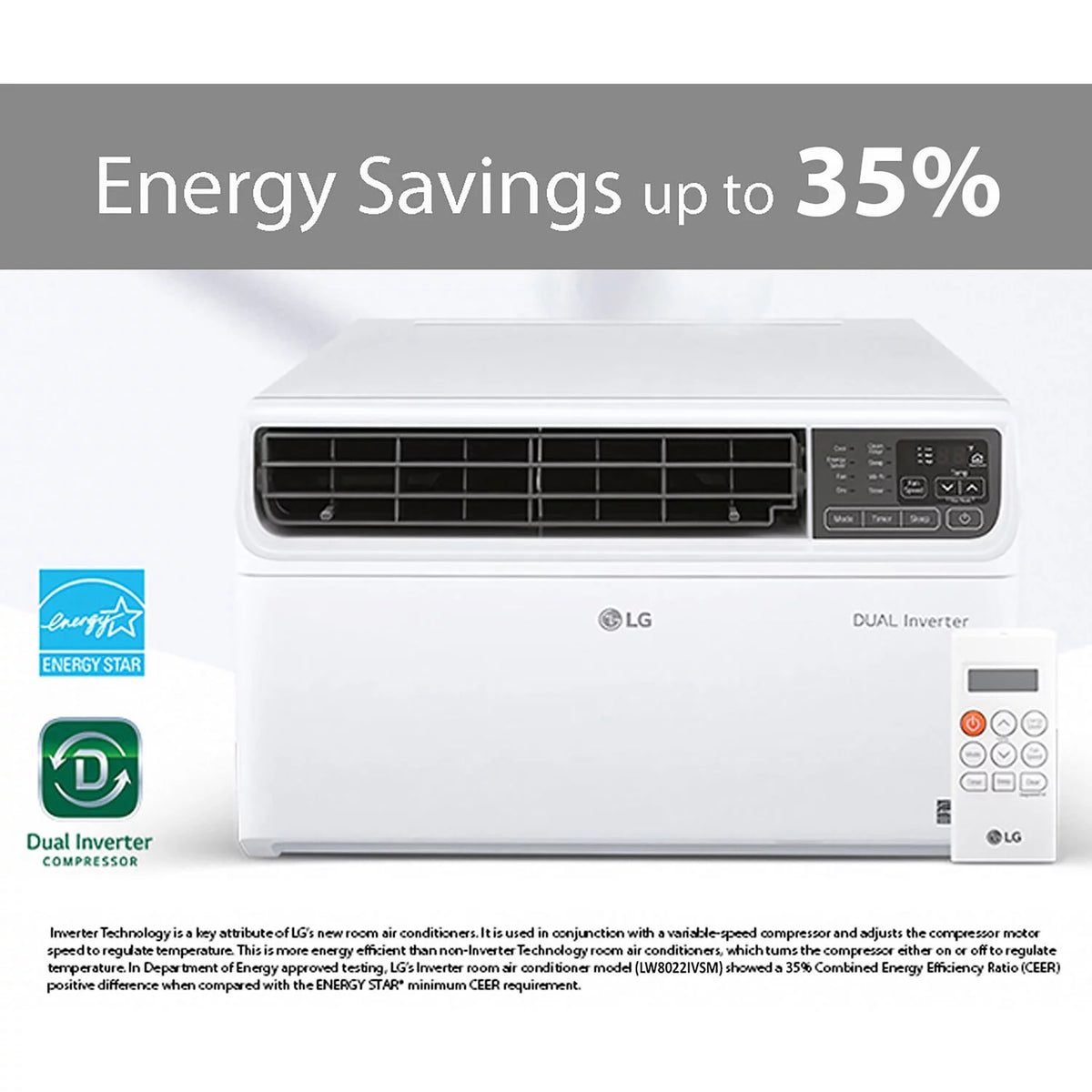 14,000 BTU Window Air Conditioner with Wi-Fi and Remote, White Z966