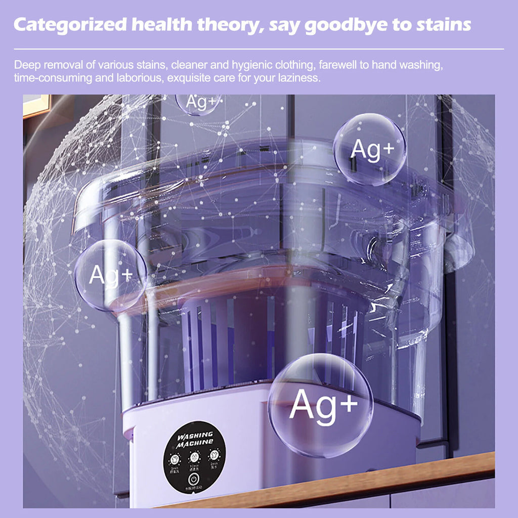 8L Portable Mini Washing Machine with Spin Dryer M311