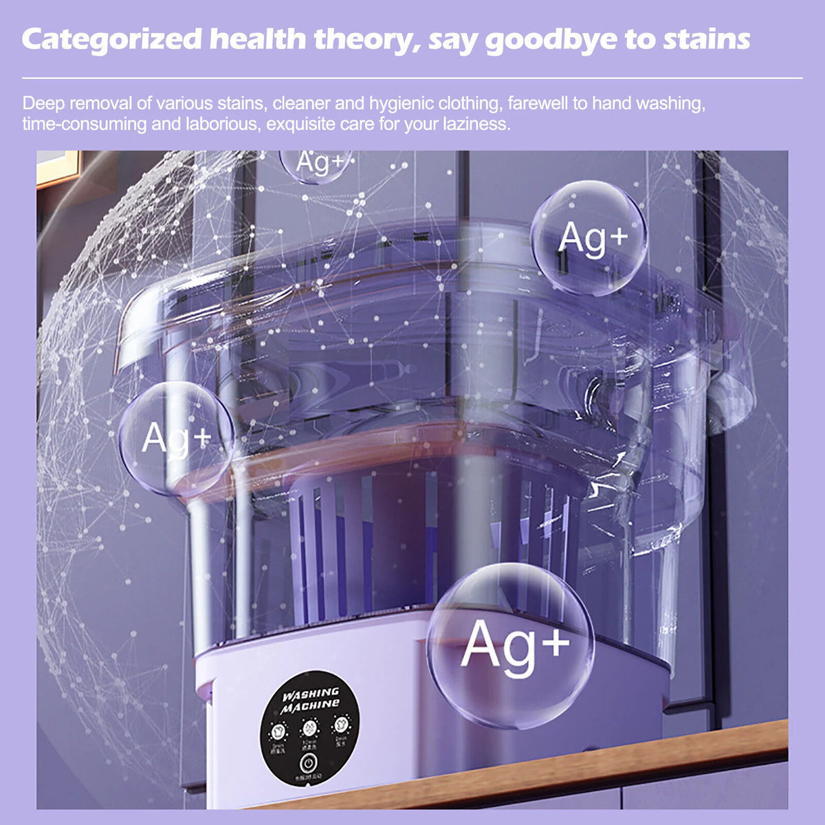 8L Portable Mini Washing Machine with Spin Dryer M311