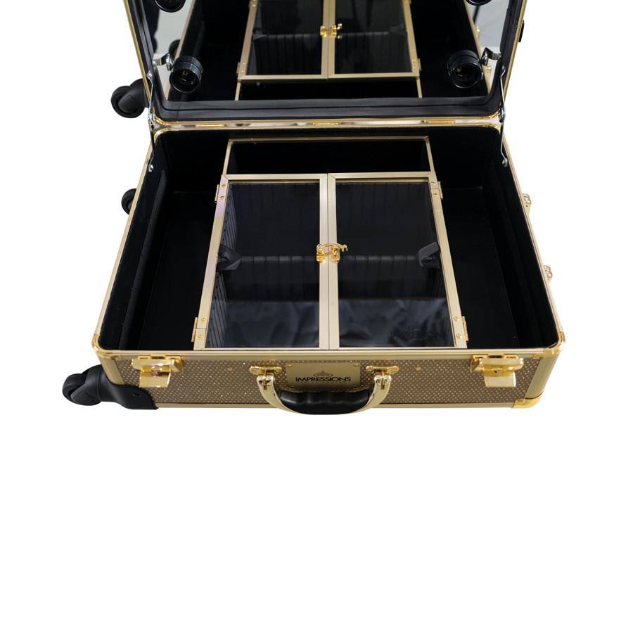 Rose Gold Bling Vanity Travel Train Case Z96122