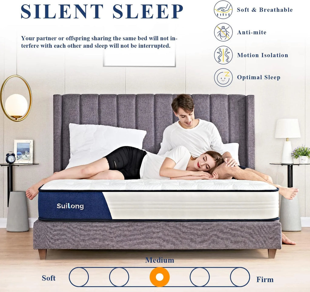 Queen Size 10 Inch Memory Foam Innerspring Mattress K154206
