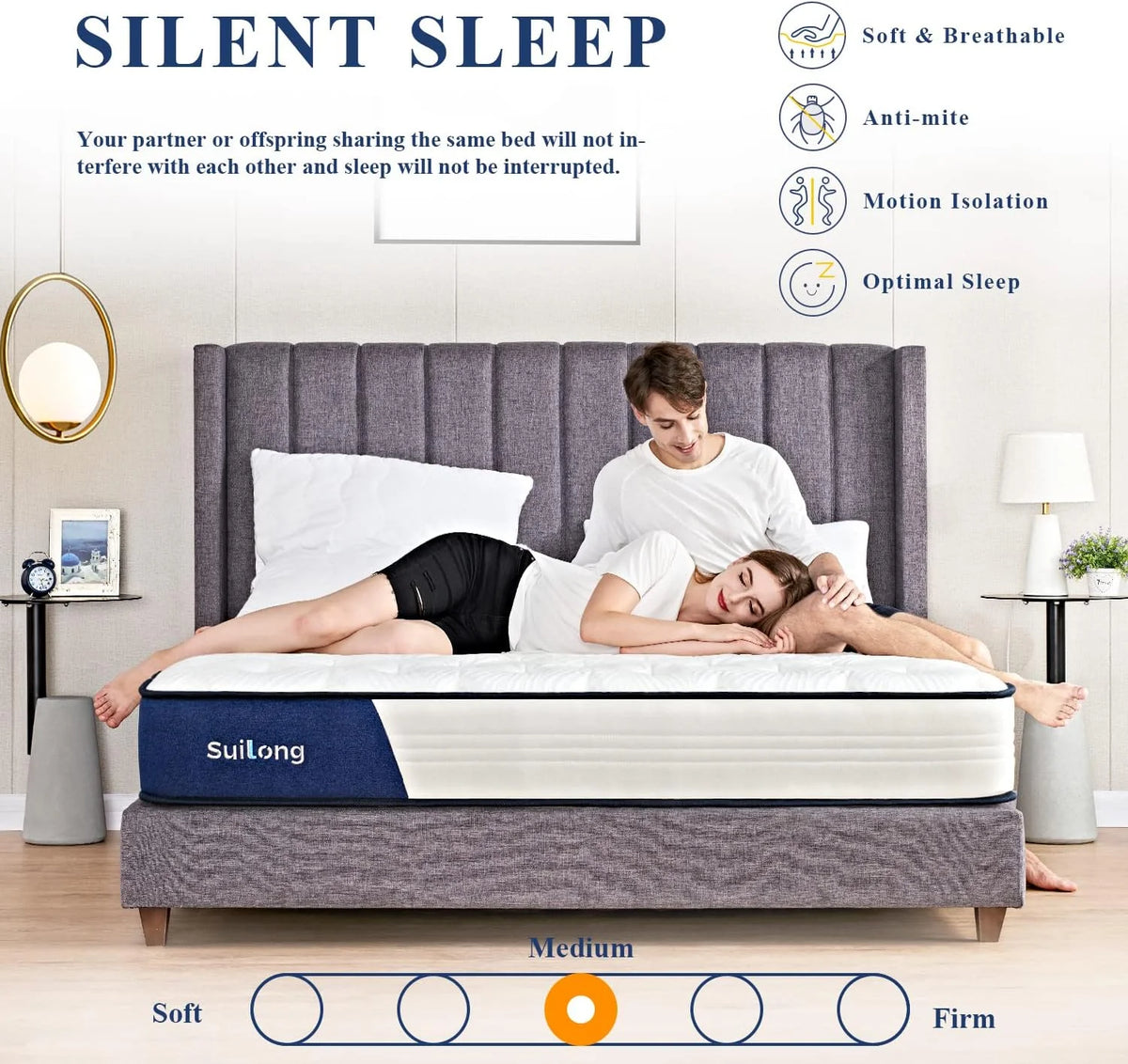 Queen Size 10 Inch Memory Foam Innerspring Mattress K154206