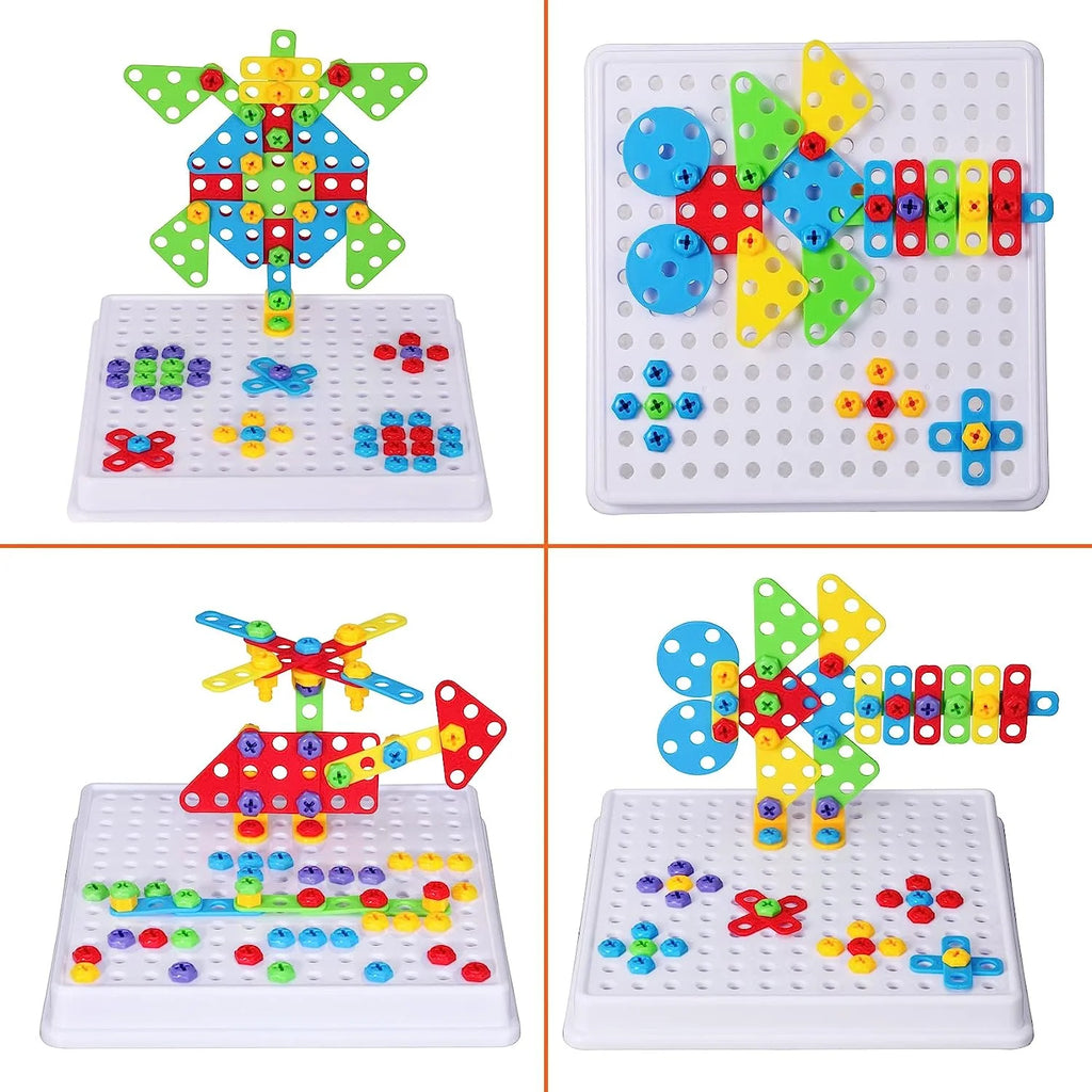 Mosaic Drill Set STEM 3D Construction Engineering Toys Z607
