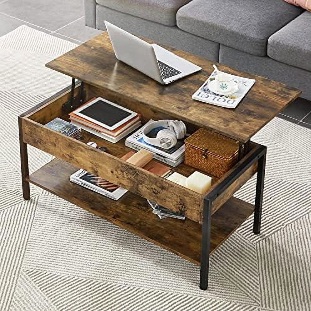 Lift Top Coffee Table with Hidden Compartment X48793